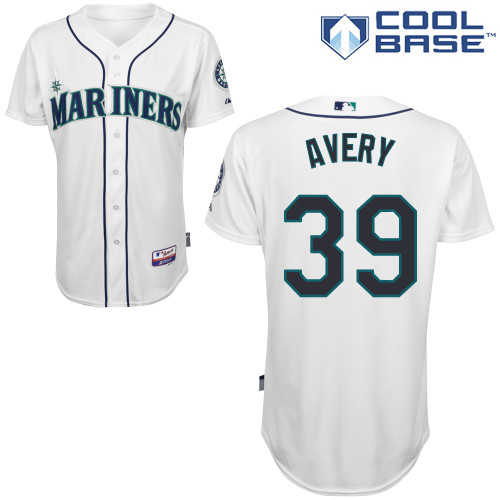 Xavier Avery #39 MLB Jersey-Seattle Mariners Men's Authentic Home White Cool Base Baseball Jersey